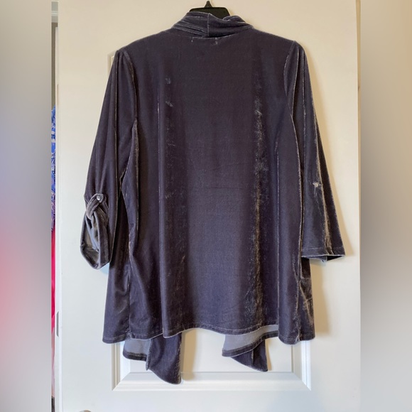 Velvet open front cardigan - Picture 5 of 8